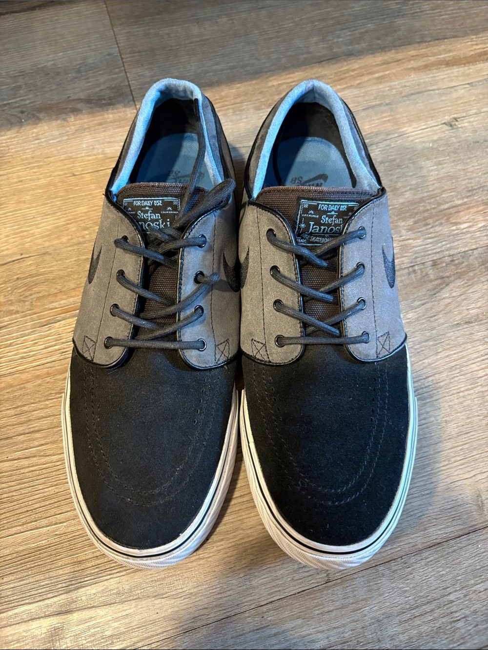 Vans Stefan Janoski Two-Tone Black and Gray Skate Sneakers